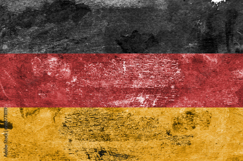German Flag on a Paint Stained Background