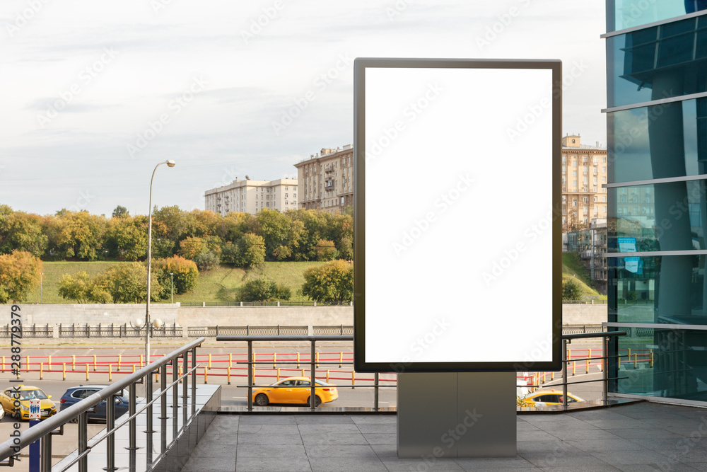 Blank street billboard poster