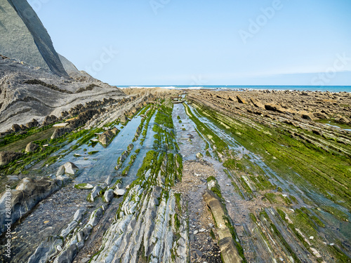 The Flysch Coast of Sakoneta, Zumaia - Basque Country, Spain photo