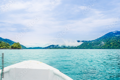 View on national park Utria from boat next to Nuqui, Colombia photo