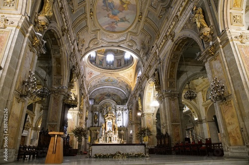 Santiago Metropolitan Cathedral at the Plaza de Armas in Santiago de Chile