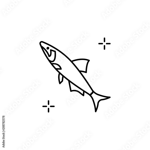 Anchovy Peru fish icon. Element of Peru icon