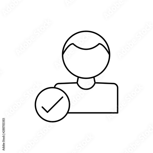 User check icon. Element of user experience icon
