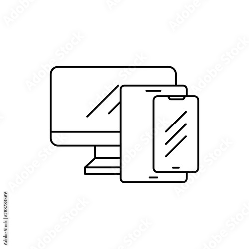 Pc tablet smartphone icon. Element of user experience icon