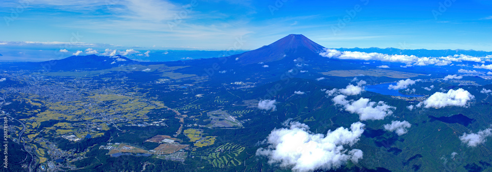 富士山全景／大パノラマ、空撮