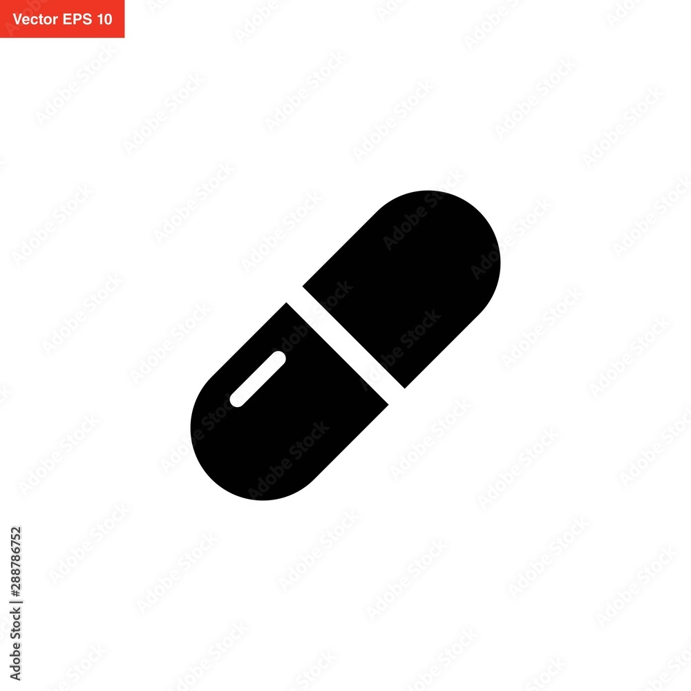 pill capsule medicine icon vector pill capsule medicine icon vector