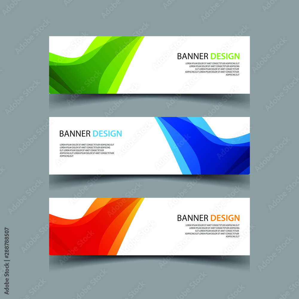 Naklejka premium Vector Abstract design banner web template