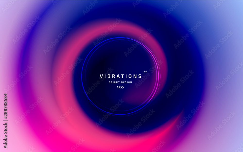 Liquid abstract background with colorful smooth flow of colors. Beautiful blurred backdrop with fluid gradient. Twisted design with gradual blend between shades. Vector template of cover, presentation - obrazy, fototapety, plakaty 