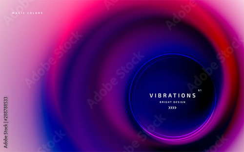 Abstract background with colorful smooth flow of colors. Beautiful blurred backdrop with amazing fluid gradient. Liquid design in trendy colors with gradual blend between shades. Vector illustration