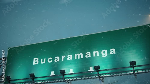 Airplane Landing Bucaramanga in Christmas photo