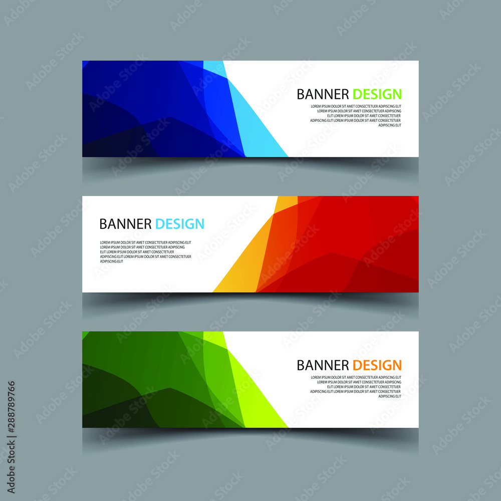 Naklejka premium Vector Abstract design banner web template
