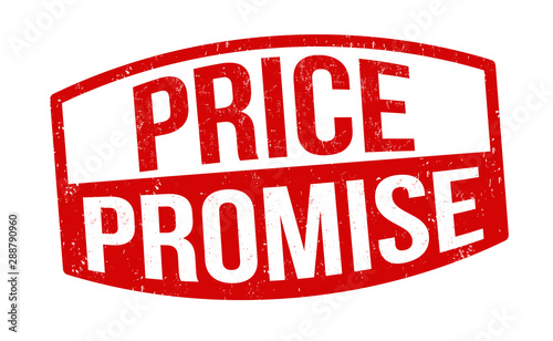 Price promise sign or stamp