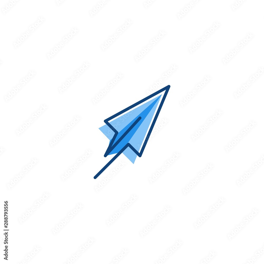 Paper plane. Vector logo icon template