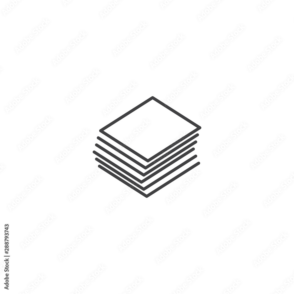 Stack of blank paper document vector icon template Stack of blank paper document vector icon template