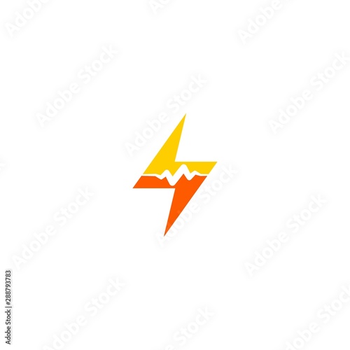 Free Download thunder bolt sound wave, electric pulse . Vector logo icon template - GFXLoad