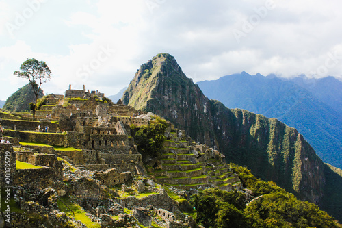 Ruins of Machu Picchu, the old incan city in Peru