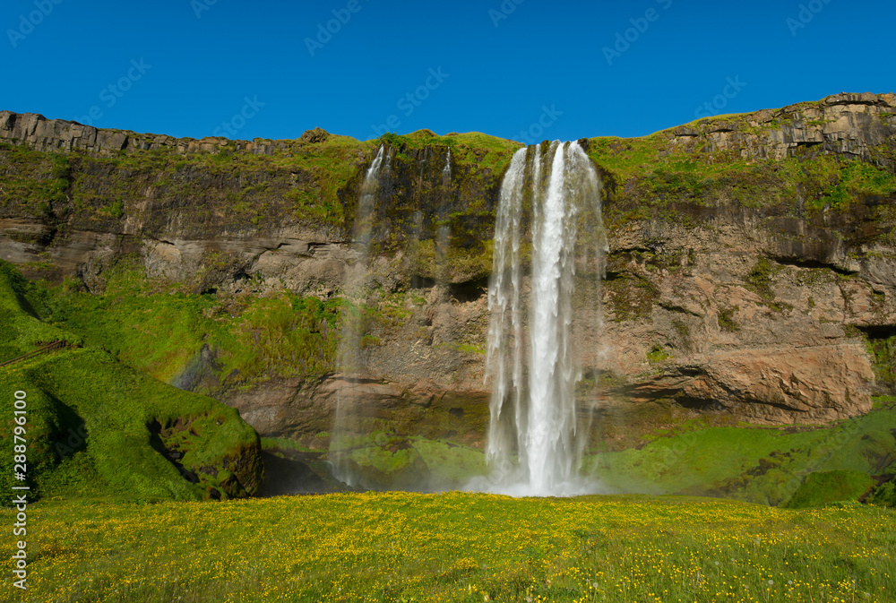 Seljalandsfoss in north-west Iceland Seljalandsfoss in north-west Iceland