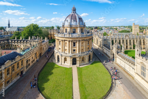 The city of Oxford with the Radcliffe Camera and All Souls College