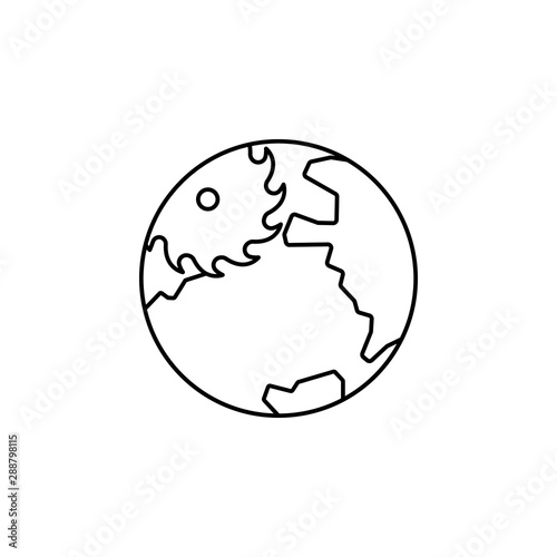Cyclone windstorm earth icon. Element of natural disaster icon