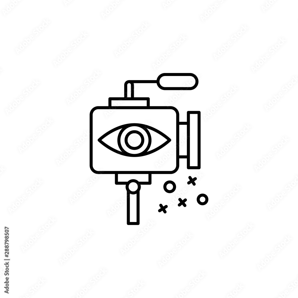 Eye camera movie shooting icon. Element of quit smoking icon Eye camera movie shooting icon. Element of quit smoking icon