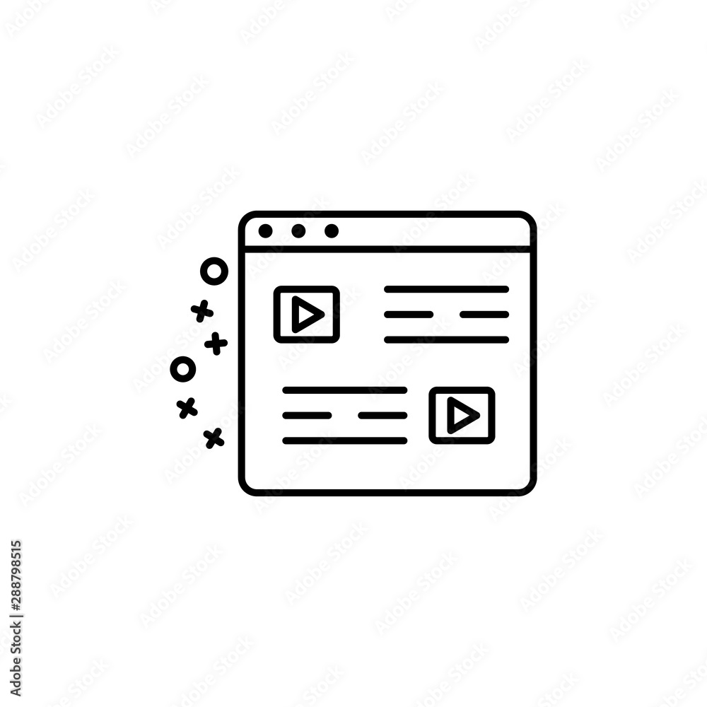 Web page play icon. Element of quit smoking icon Web page play icon. Element of quit smoking icon
