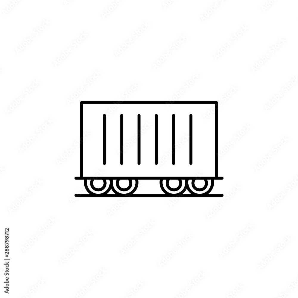 Railway carriage train icon. Element of train station icon