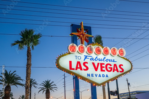 Welcome sign in Las Vegas, United States of America