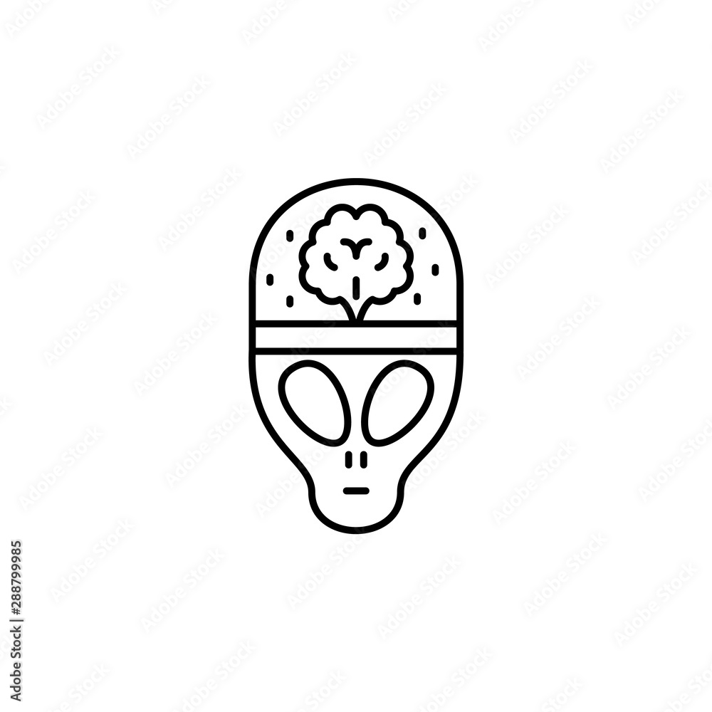 Alien, brain, vector, icon icon illustration isolated vector sign symbol - insur Alien, brain, vector, icon icon illustration isolated vector sign symbol - insur