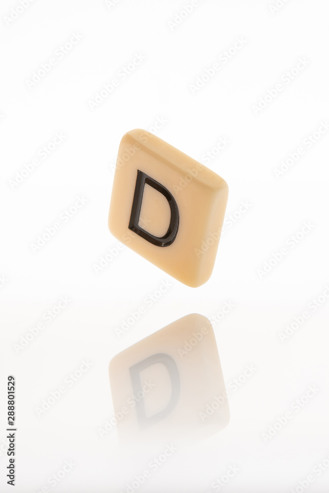 Alphabet D word block with white background. Alphabet D word block with white background.