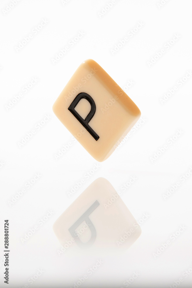 Alphabet P word block with white background. Alphabet P word block with white background.