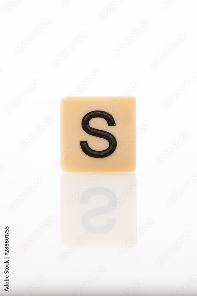 Alphabet S word block with white background. Alphabet S word block with white background.