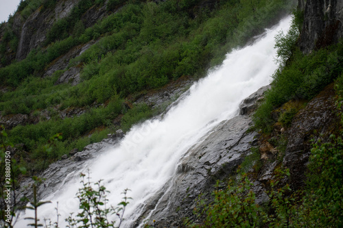 Alaska Glacier Bay Glacier Waterfall Photo