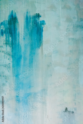 Old cement paint blue wall