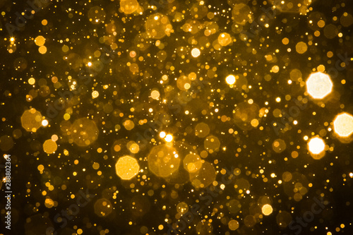 Abstract blur gold sparkle bokeh