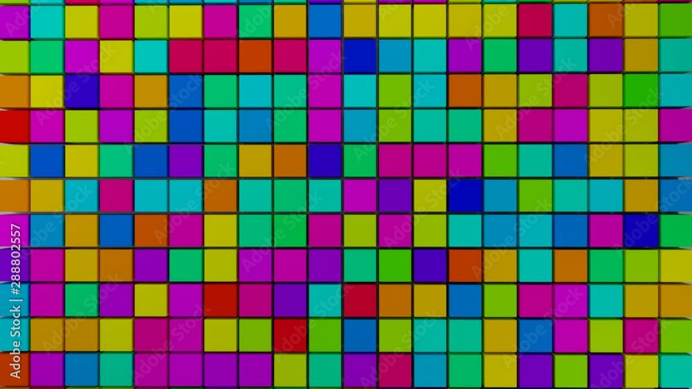 Random color box 3d animation Random color box 3d animation