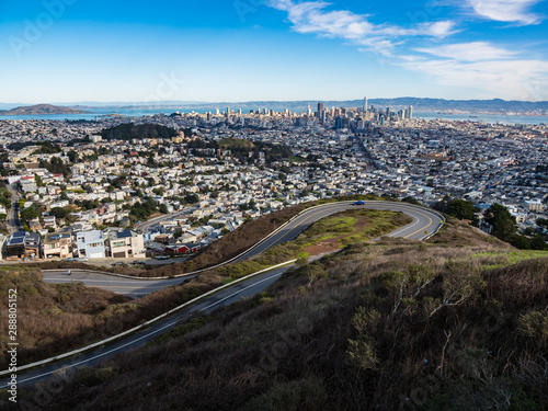 Photography City Sky Line Vista, San Francisco, Overlook from Twin Peaks