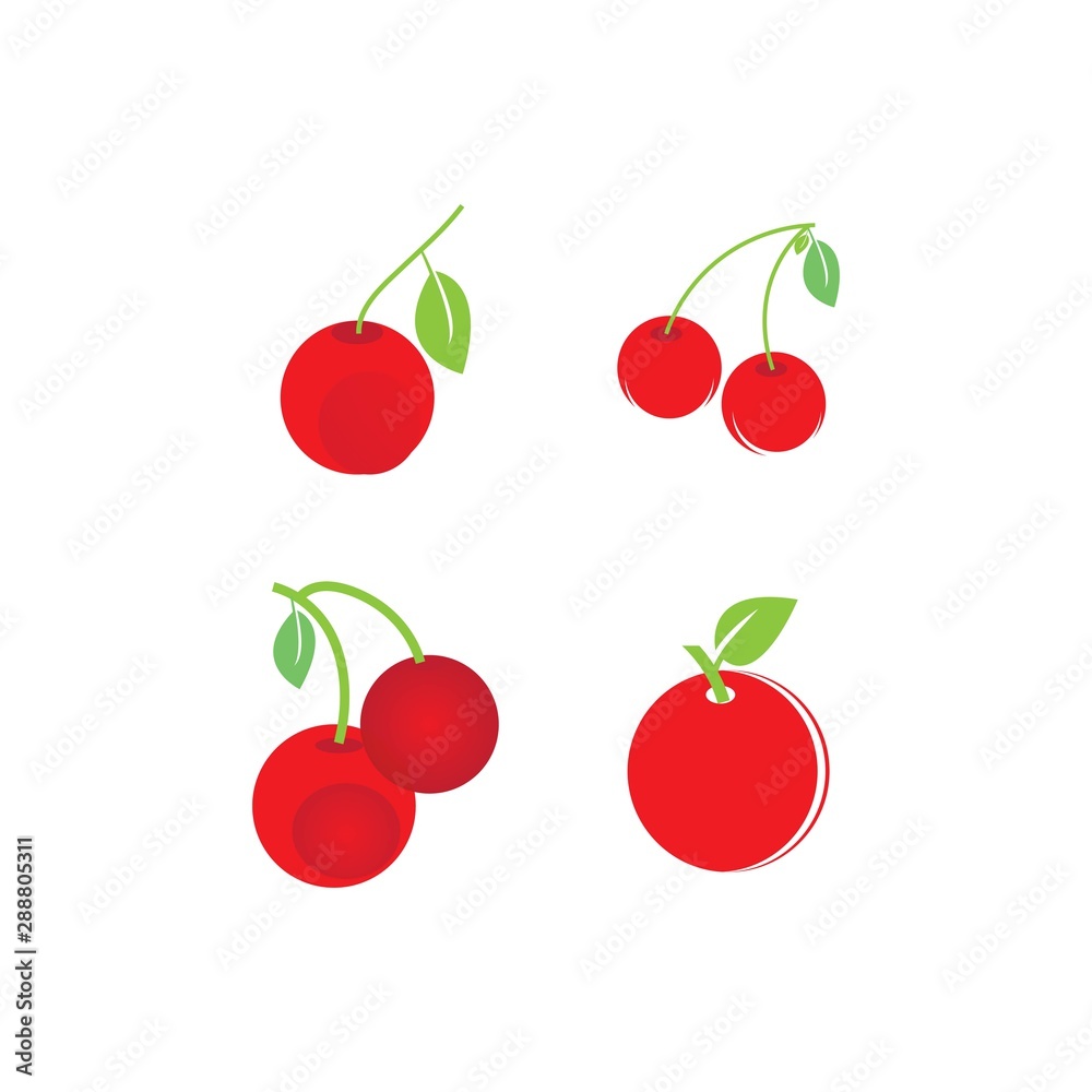Cherry logo vector template Cherry logo vector template