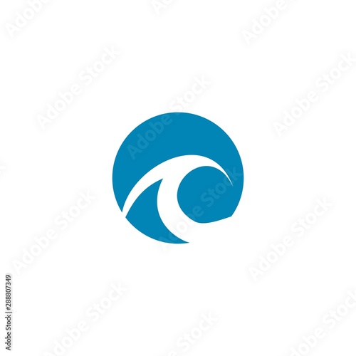 Water wave Logo Template, design concept vector