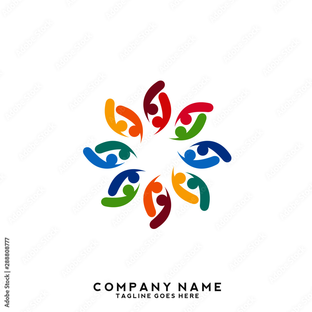 Creative people logo design template Creative people logo design template