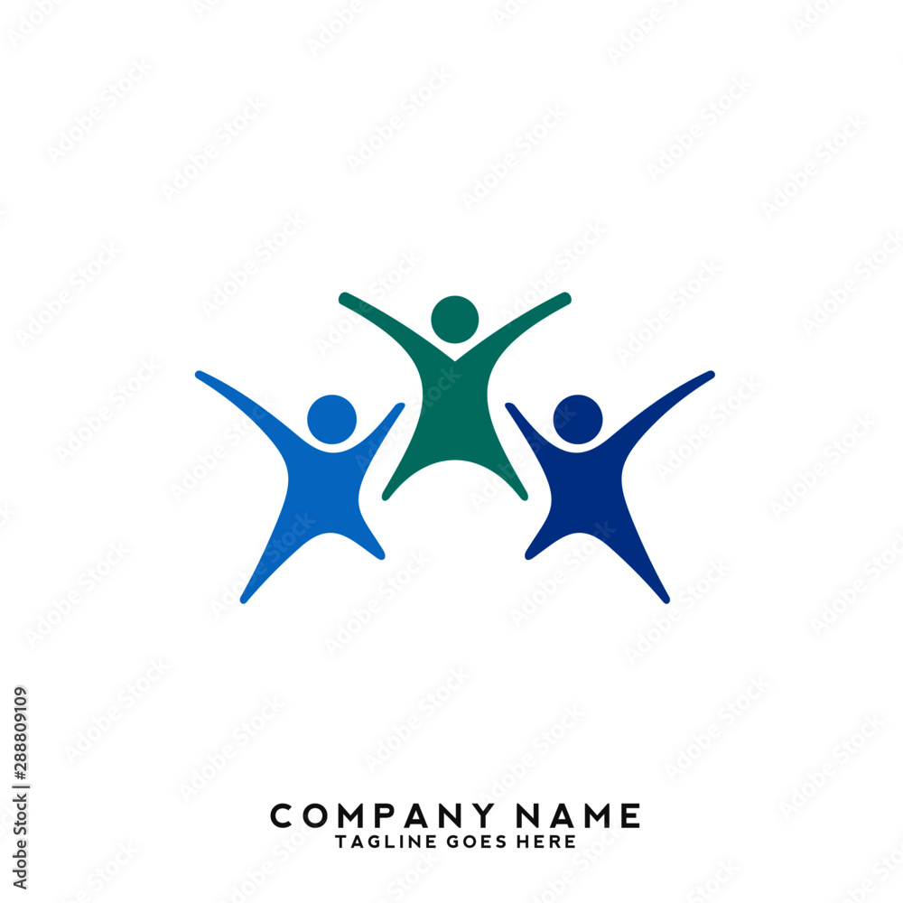 Creative people logo design template Creative people logo design template