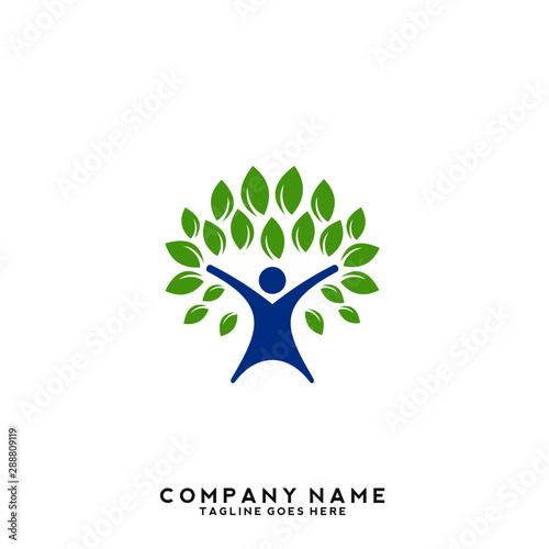 Creative people logo design template