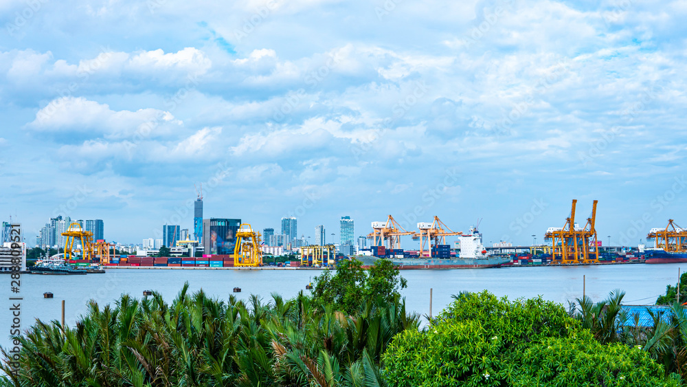 Landscape of Bangkok port Thailand