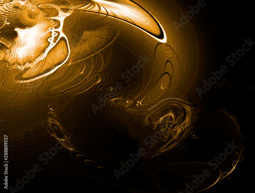 Gold abstract fractal background