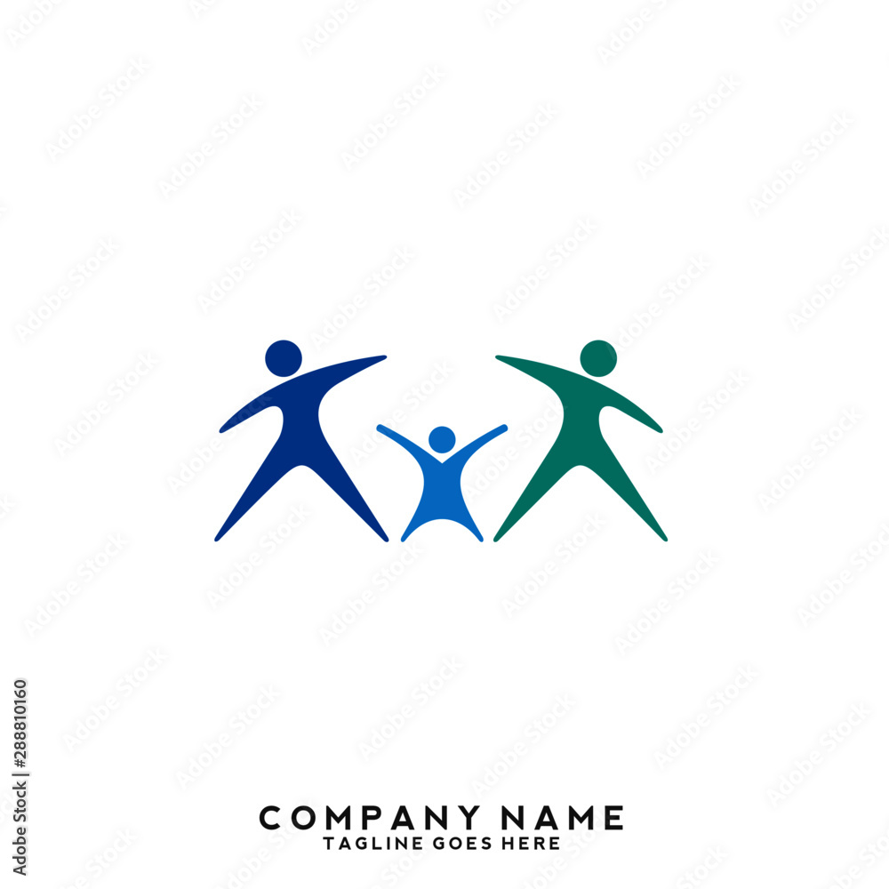 Creative people logo design template Creative people logo design template