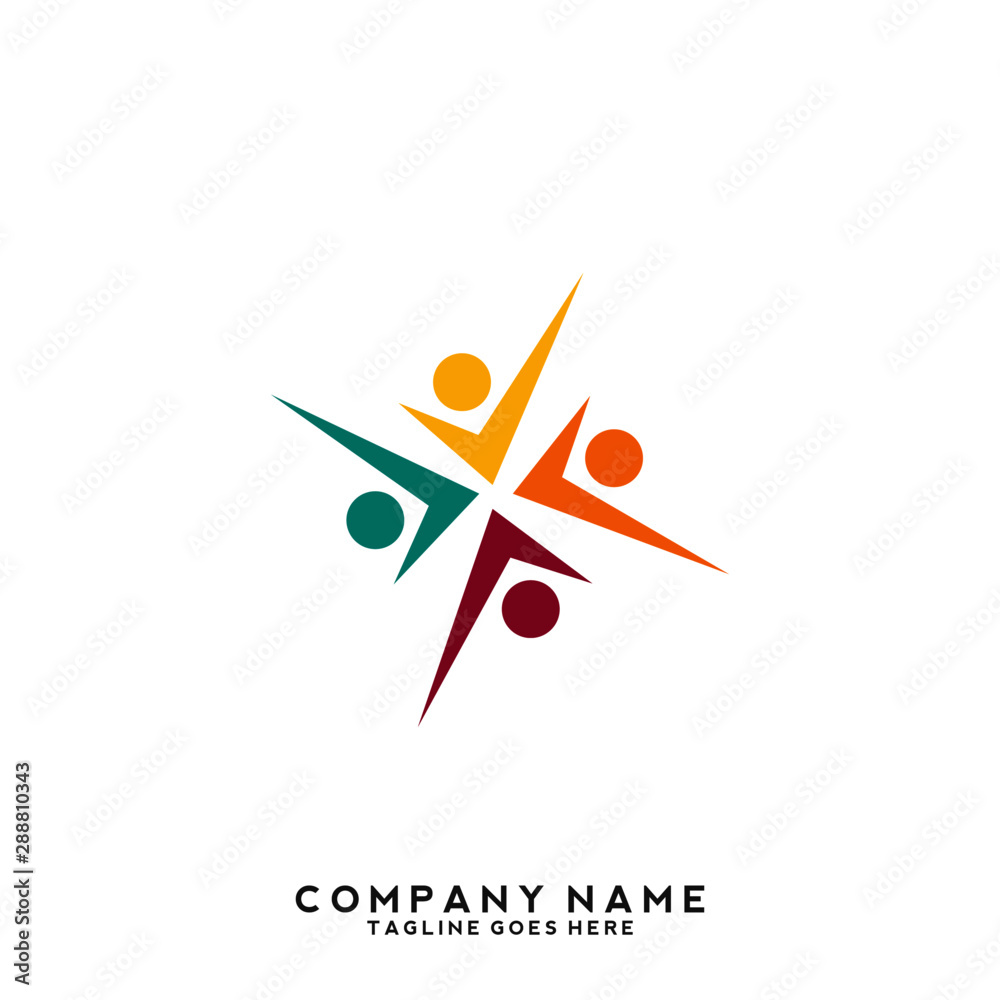 Creative people logo design template Creative people logo design template