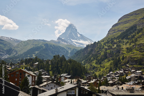 Swiss Village Zermatt with Matterhorn Peak © Andreas