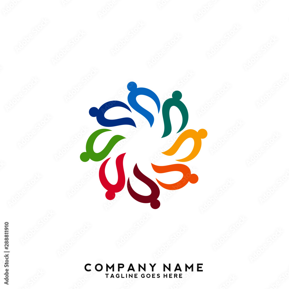 Creative people logo design template Creative people logo design template