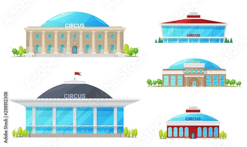 High top circus building icons