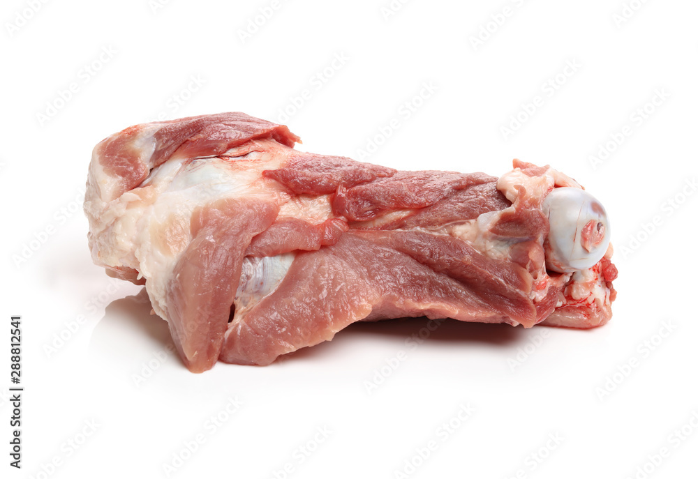 Pig Bone Used For Cooking Soup Base on white background