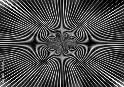 Abstract white rays on black background